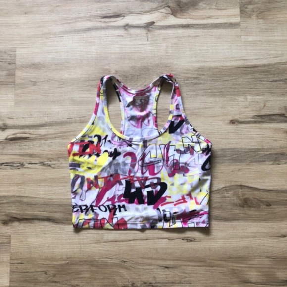 Calvin Klein Performance Women's Racerback Stretch Crop Top, Multicolor - Picture 7 of 8